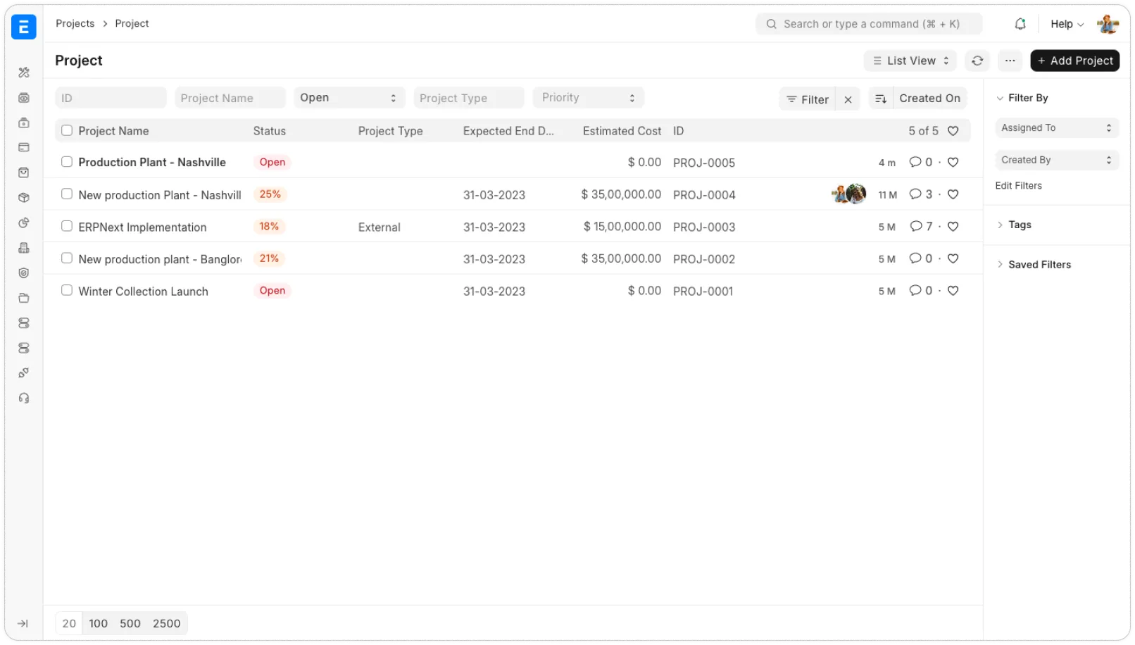 Track percentage of completion Track percentage of completion
